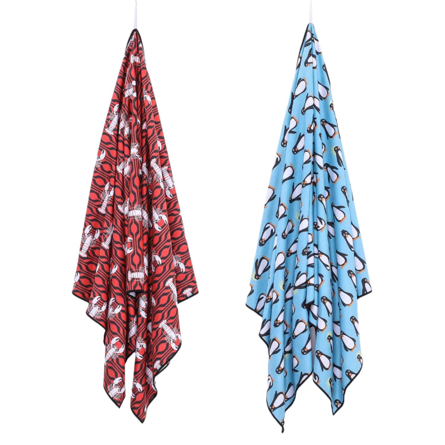 Penguin Red Lobster Sand Free Beach Towel Sandy Feet Australia