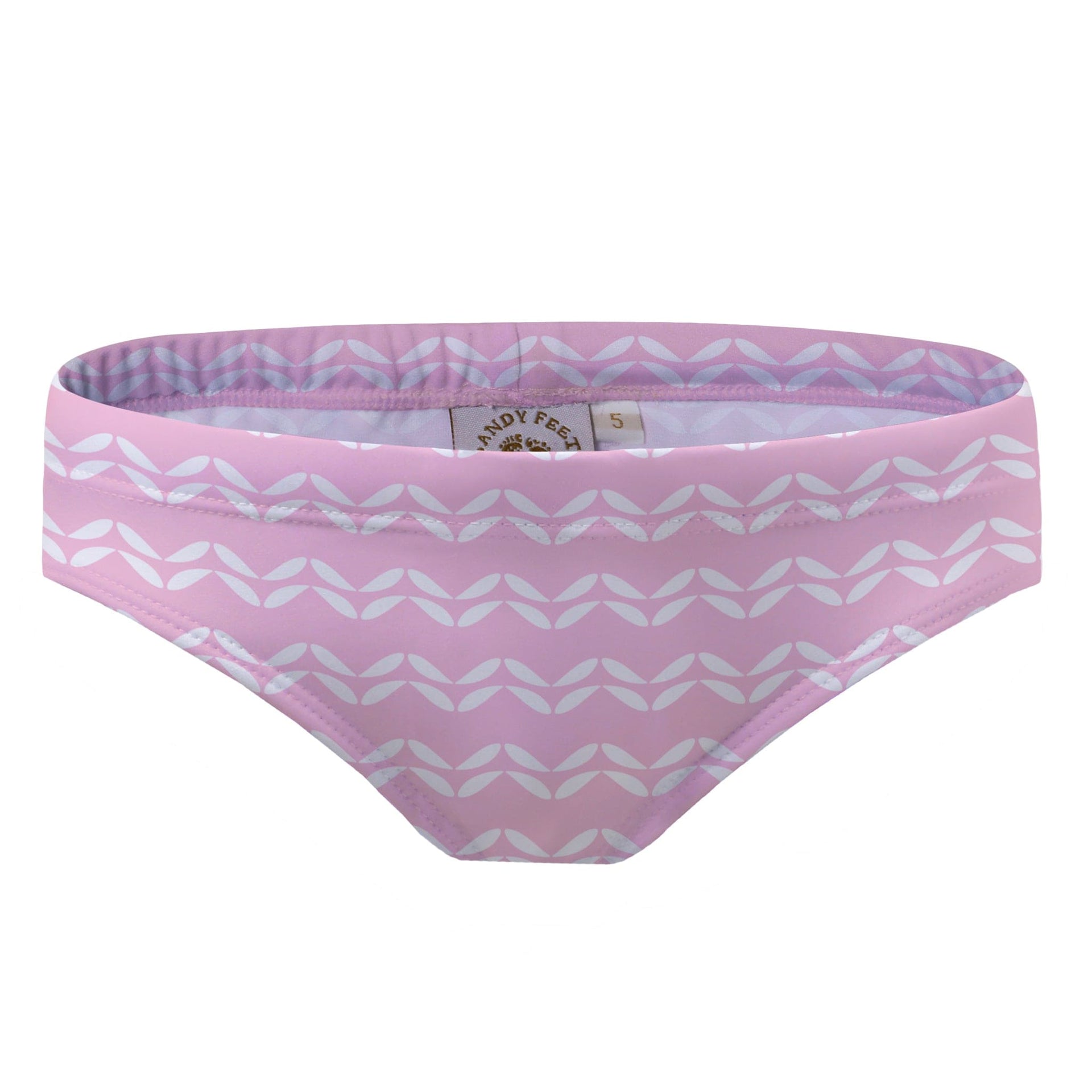 Sandy Feet Australia Bikini Bottom PINK LEAF CHEVRON BIKINI BOTTOMS