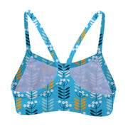 Sandy Feet Australia Bikini Top AZURE RETRO STEMS BIKINI TOP