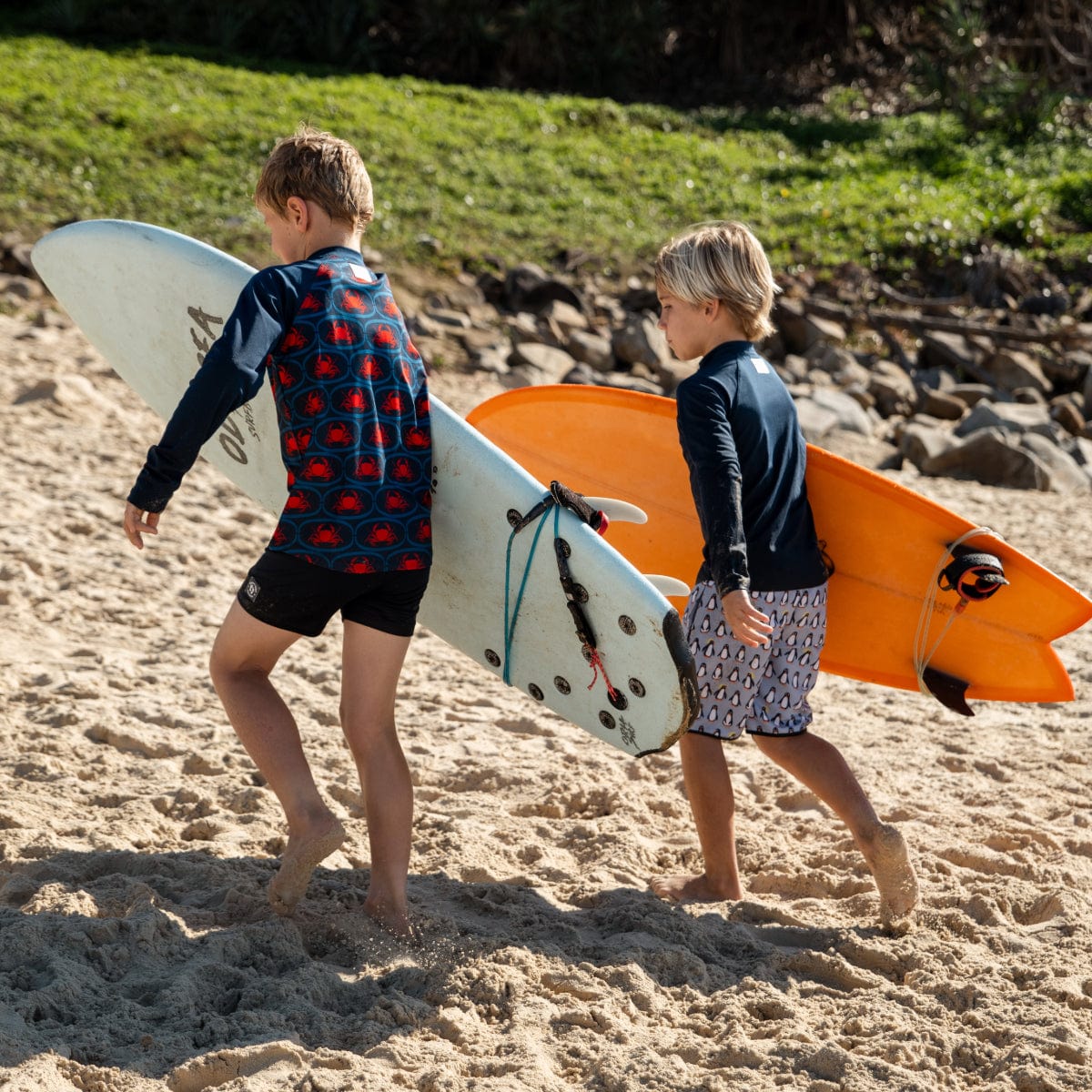 Sandy Feet Australia Board Shorts ICY PENGUIN BOARD SHORTS