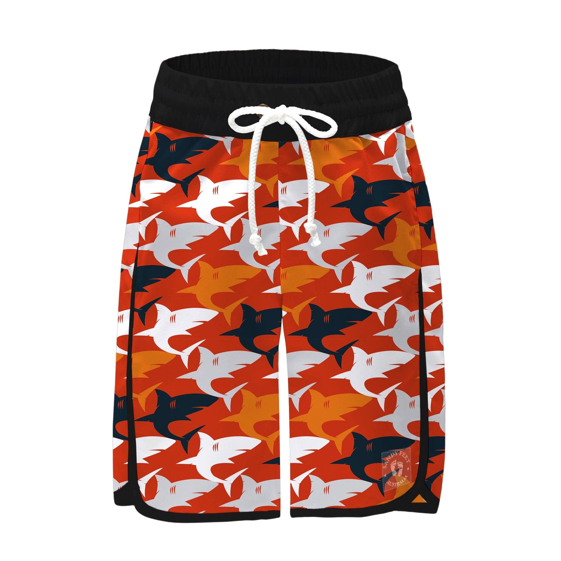 Sandy Feet Australia Board Shorts TIGER SHARK FRENZY BOARD SHORTS