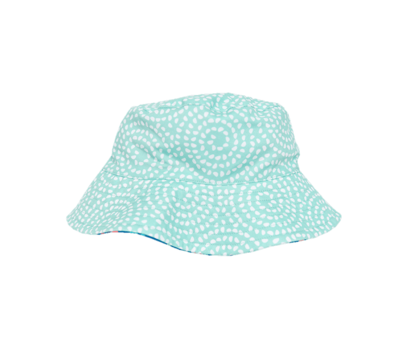 Sandy Feet Australia Hat POPPY PERFECTION MINT PEBBLE REVERSIBLE BUCKET HAT