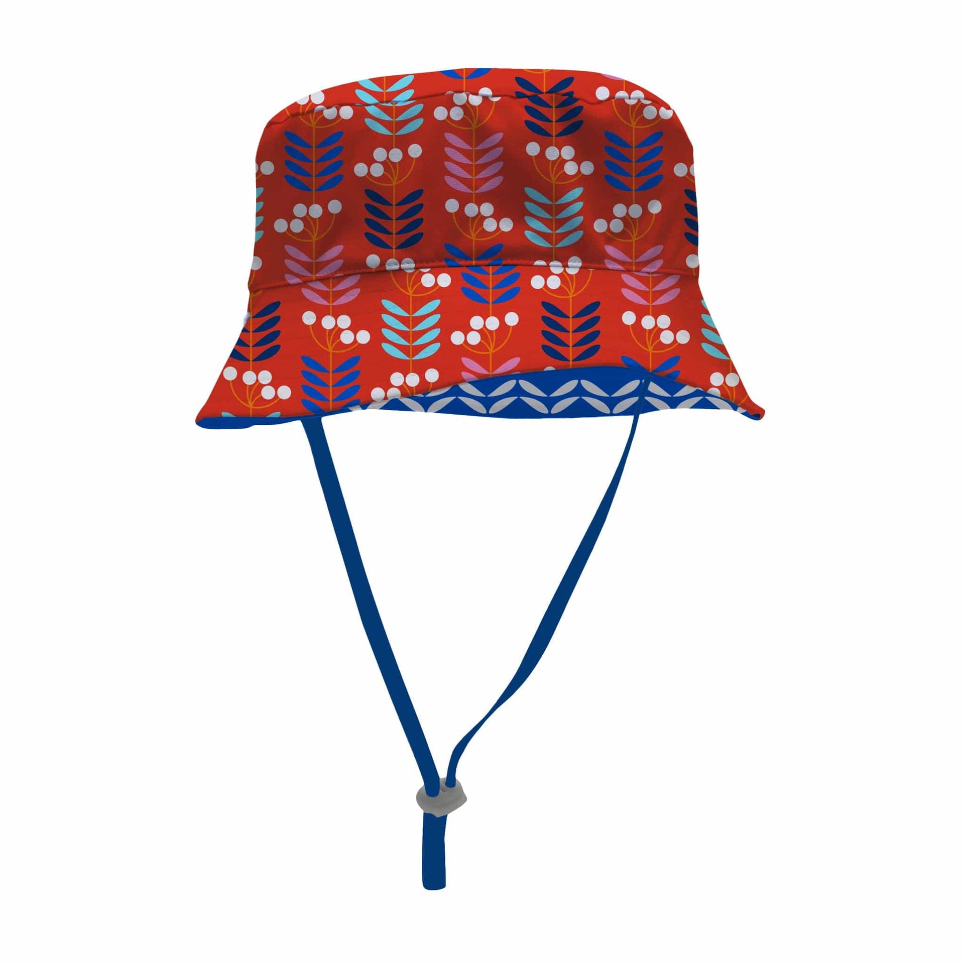 Sandy Feet Australia Hat RED RETRO STEMS REVERSIBLE BUCKET HAT