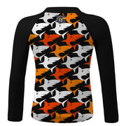 Sandy Feet Australia Long Sleeve Rashie BLACK SHARK FRENZY LONG SLEEVE RASHIE