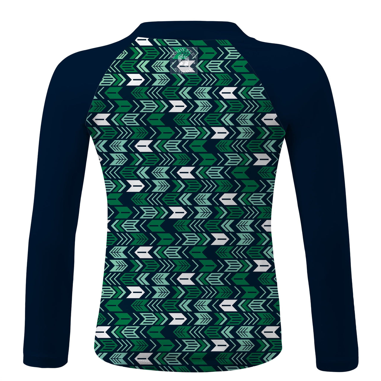 Sandy Feet Australia Long Sleeve Rashie GREEN ARROW LONG SLEEVE RASHIE