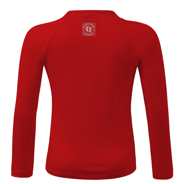 Lobster Red Long Sleeve Rashie | Sandy Feet Australia