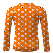 Sandy Feet Australia Long Sleeve Rashie TANGERINE FLOWER BURST LONG SLEEVE RASHIE