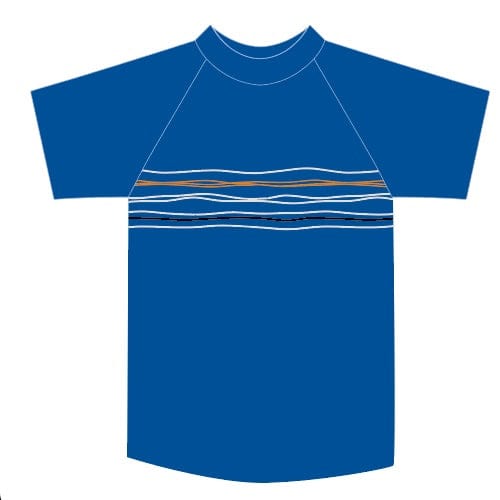 Sandy Feet Australia Long Sleeve Rashie Teen Sergeant Major Stripe Short Sleeve Tee Rashie