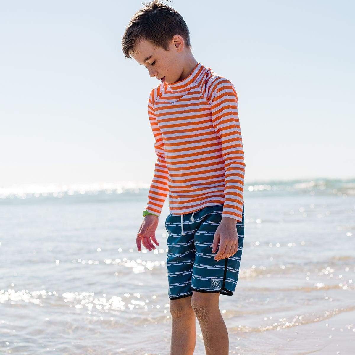 Sandy Feet Australia Long Sleeve Rashie TIGER STRIPES LONG SLEEVE RASHIE