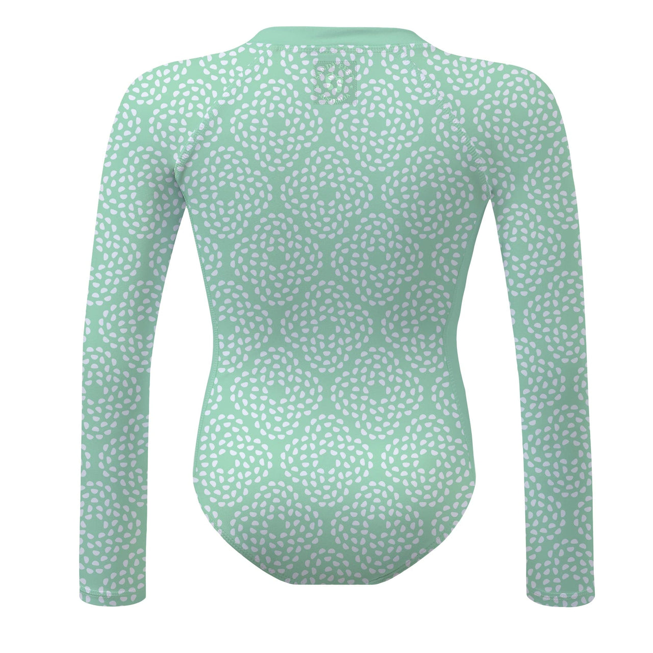Sandy Feet Australia Long Sleeve Sunsuit MINT FLOWER PEBBLE LONG SLEEVE SUNSUIT