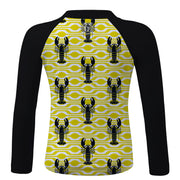 Sandy Feet Australia Long Sleeve Zip Rashie LEMON LOBSTER LONG SLEEVE ZIP RASHIE