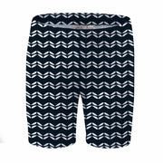 Sandy Feet Australia Long Swim Shorts NAVY LEAF CHEVRON LONG SWIM SHORTS