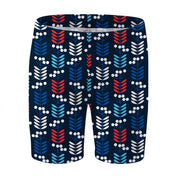 Sandy Feet Australia Long Swim Shorts NAVY RETRO STEMS LONG SWIM SHORTS