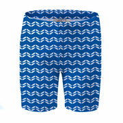 Sandy Feet Australia Long Swim Shorts SAPPHIRE LEAF CHEVRON LONG SWIM SHORTS