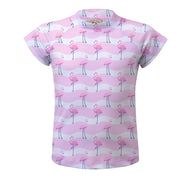 Sandy Feet Australia Short Sleeve Rashie FLAMINGO FLAMBOYANCE SHORT SLEEVE RASHIE