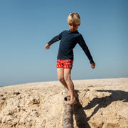 Sandy Feet Australia Swim Shorts RED PENGUIN SWIM SHORTS