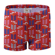 Sandy Feet Australia Swim Shorts RED RETRO STEMS SWIM SHORTS