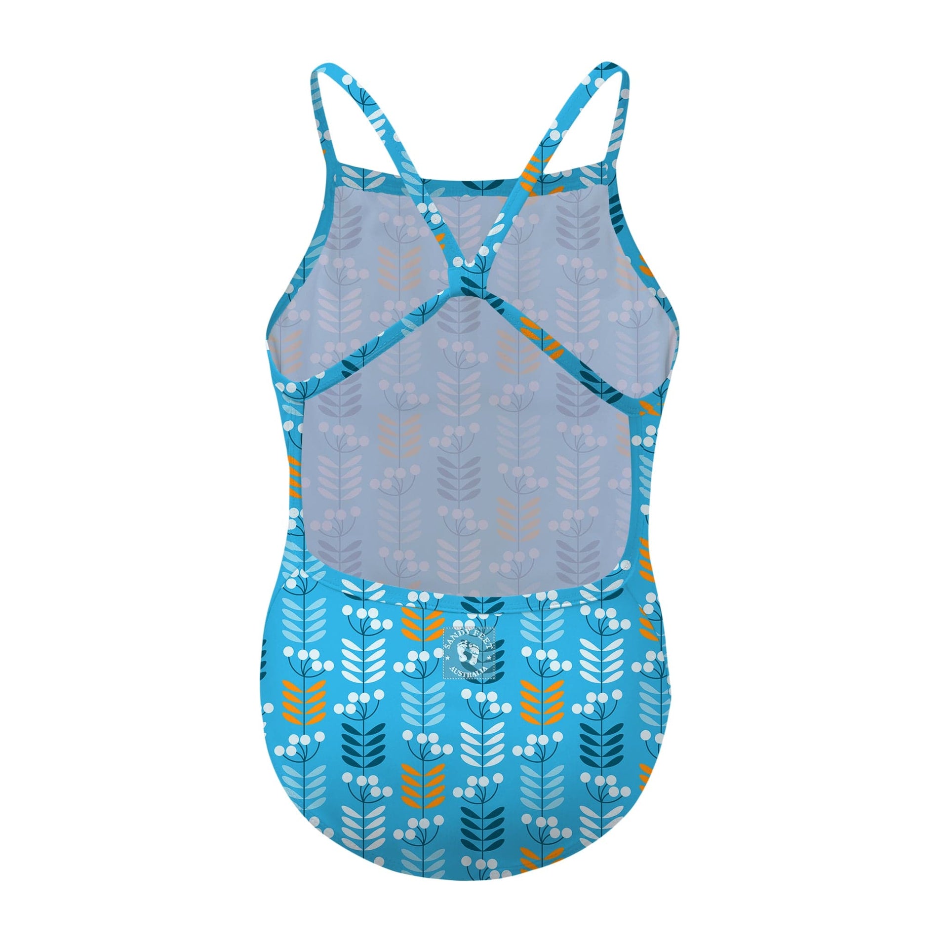 Sandy Feet Australia Swimsuit AZURE RETRO STEMS SWIMSUIT