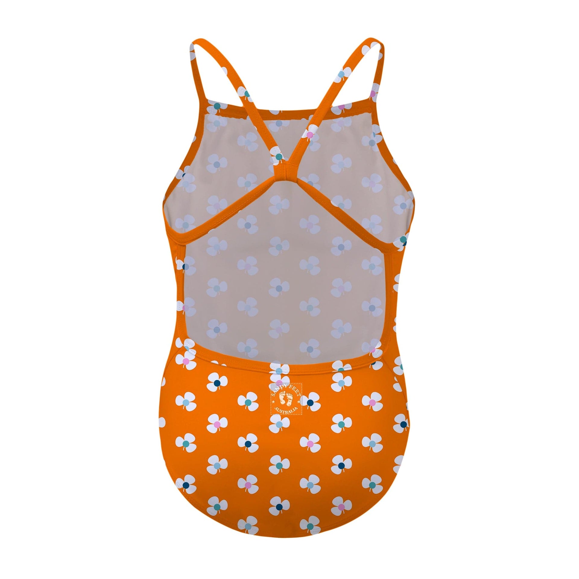 Sandy Feet Australia Swimsuit TANGERINE FLOWER BURST SWIMSUIT