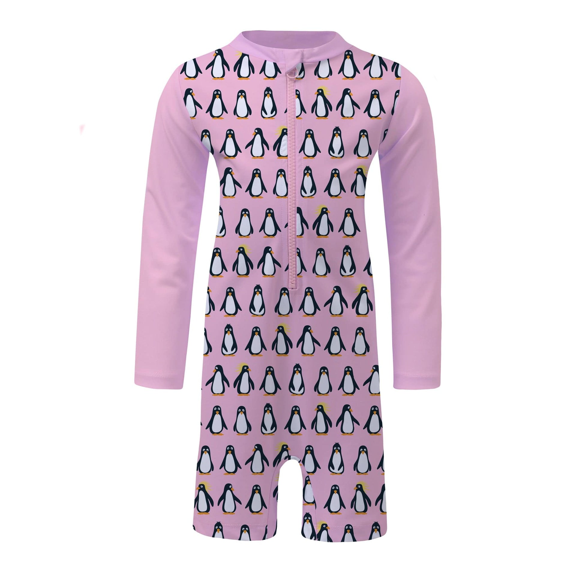 Sandy Feet Australia Toddler Sunsuits PINK PENGUIN TODDLER SUNSUIT