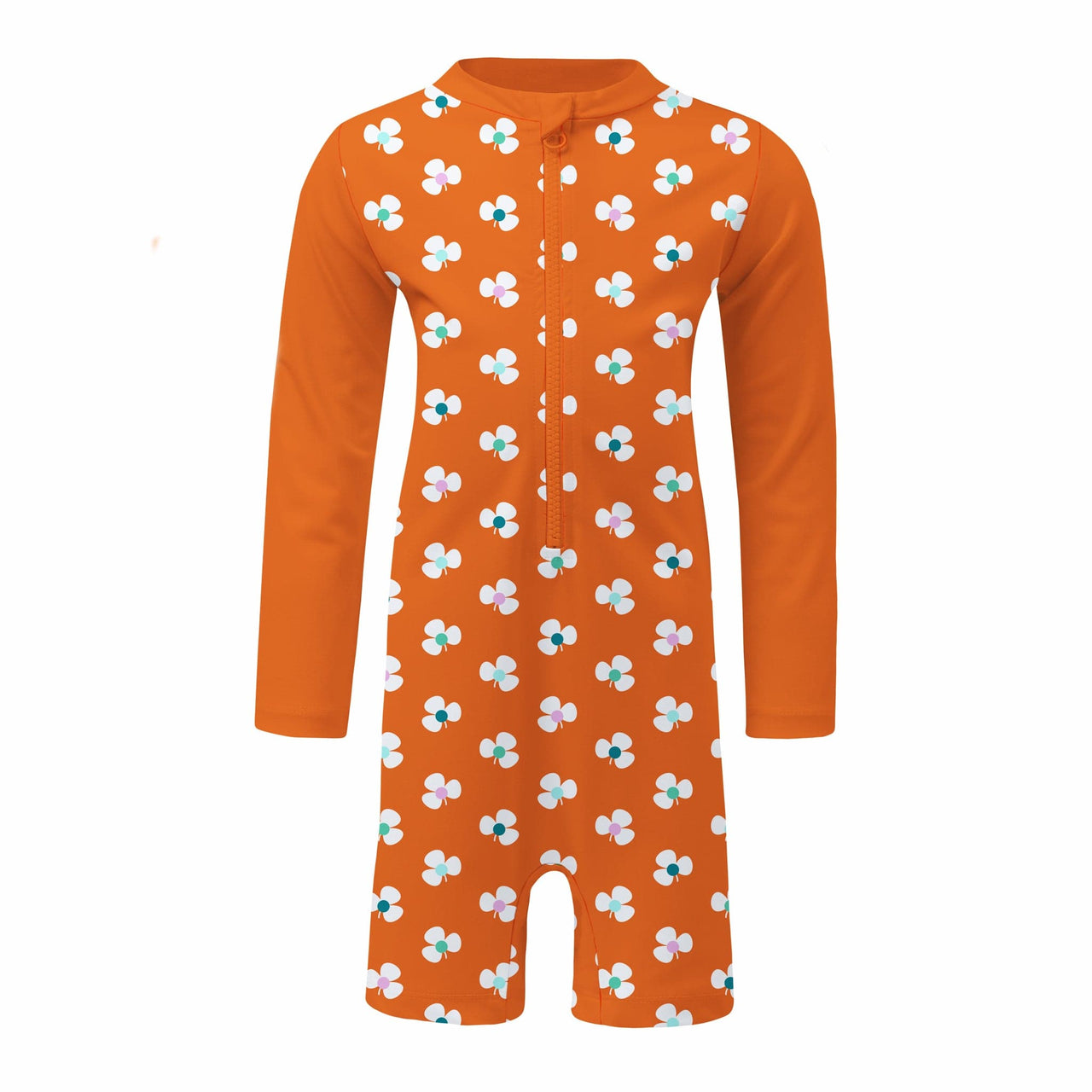 Sandy Feet Australia Toddler Sunsuits TANGERINE FLOWER BURST TODDLER SUNSUIT