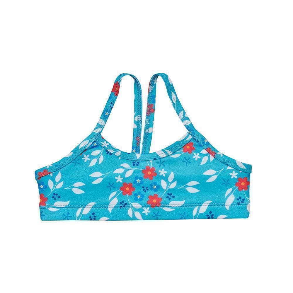 Blue Floral Bikini Top