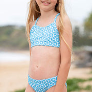 Sandy Feet Australia Bikini Tops Blue Geo Leaf Bikini Top