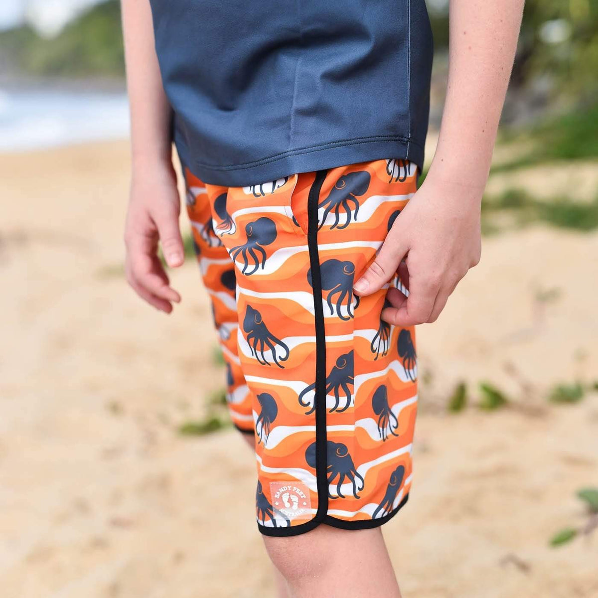 Sandy Feet Australia Board Shorts Lava Octopi Board Shorts