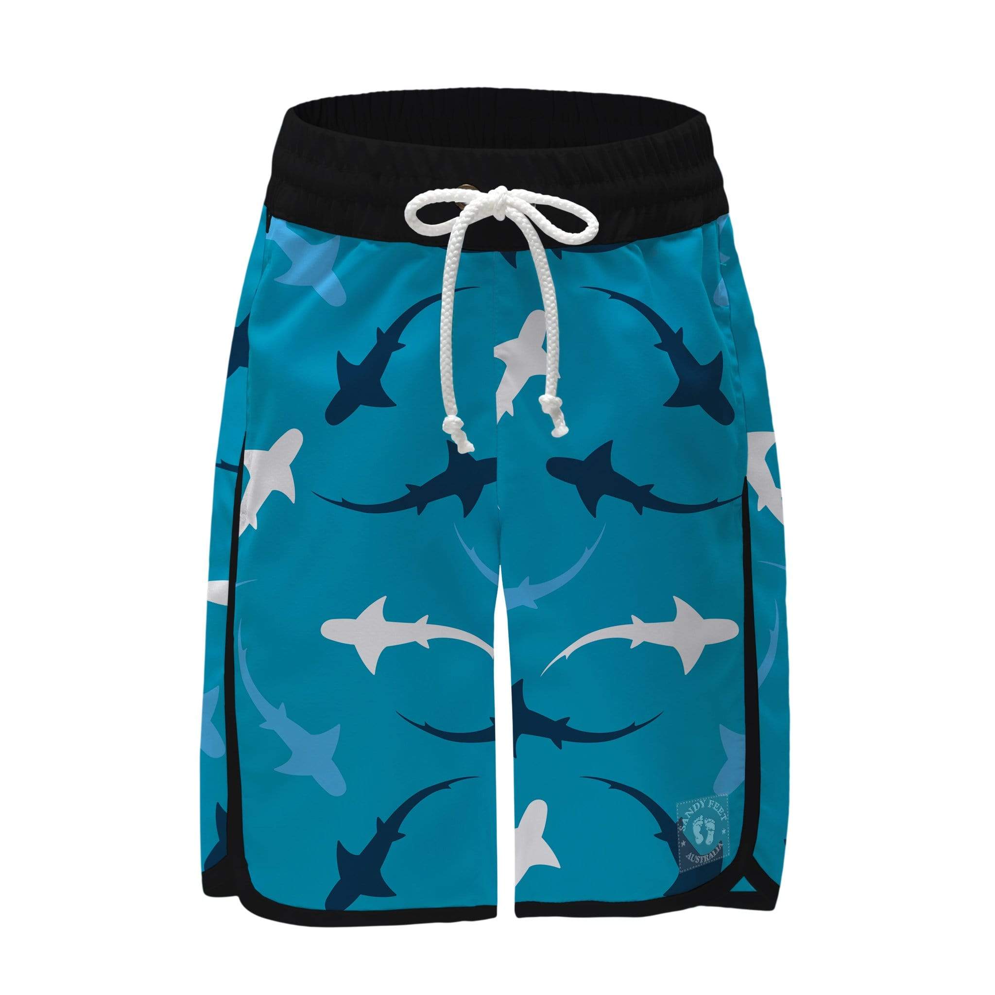 UPF50+ Boys Ocean Shark Pod Board Shorts | Sandy Feet Australia