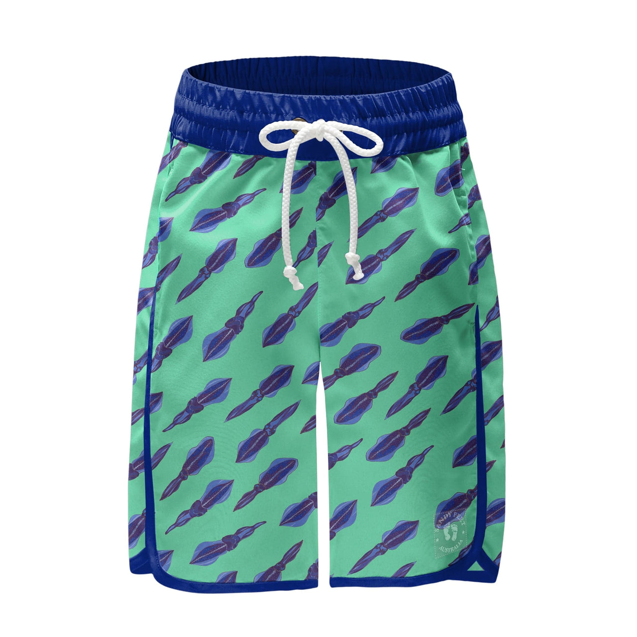 Sandy Feet Australia Board Shorts Squiddy Tales (Green) Board Shorts