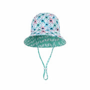 Sandy Feet Australia Hat Girls Mint Poppy Reversible Bucket Hat