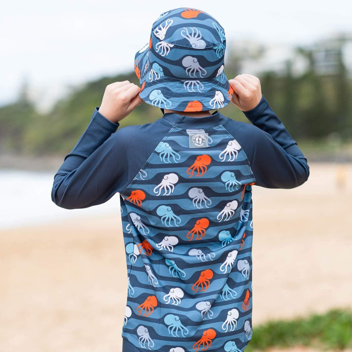 Sandy Feet Australia Hat Octopi Reversible Bucket Hat