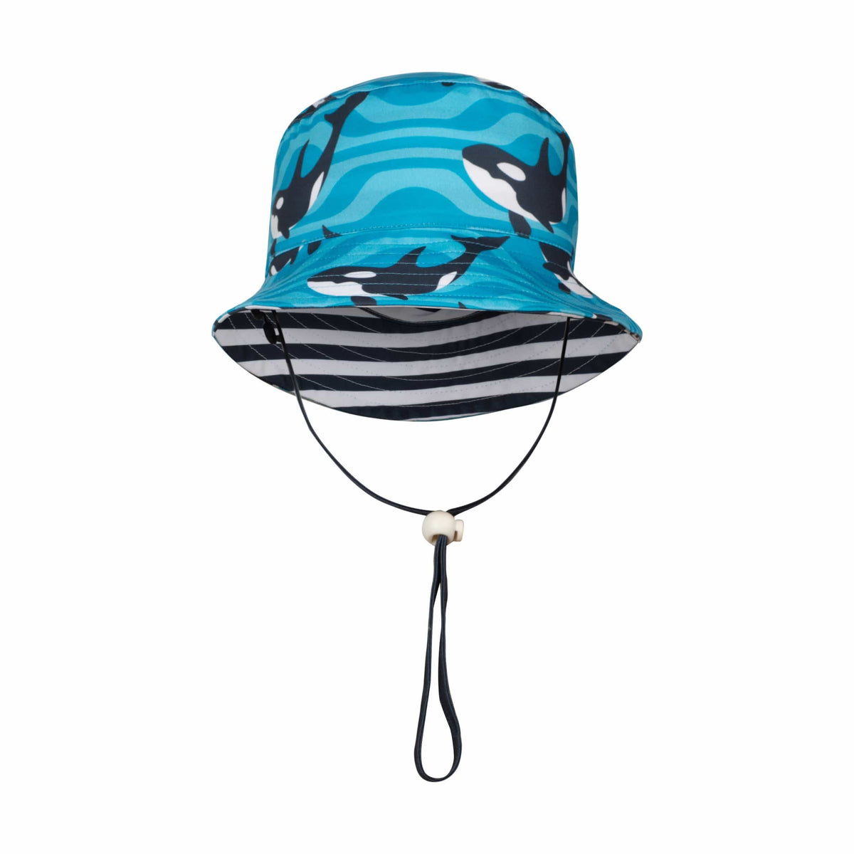 Striped Orca Reversible Bucket Hat