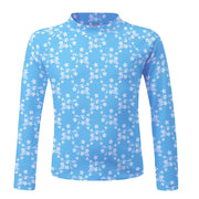 Sandy Feet Australia Long Sleeve Rashie Blue Flower Vine Long Sleeve Rashie