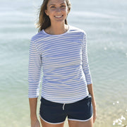 Sandy Feet Australia Long Sleeve Rashie Womens Nautical Stripe 3/4 Sleeve Rashie