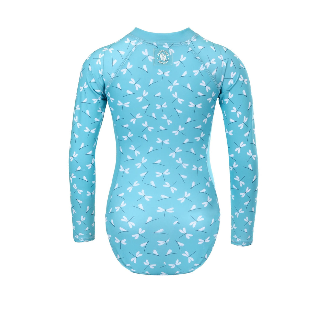 Sandy Feet Australia Long Sleeve Sunsuit Girls Dragon Fly Dance Long Sleeve Sunsuit