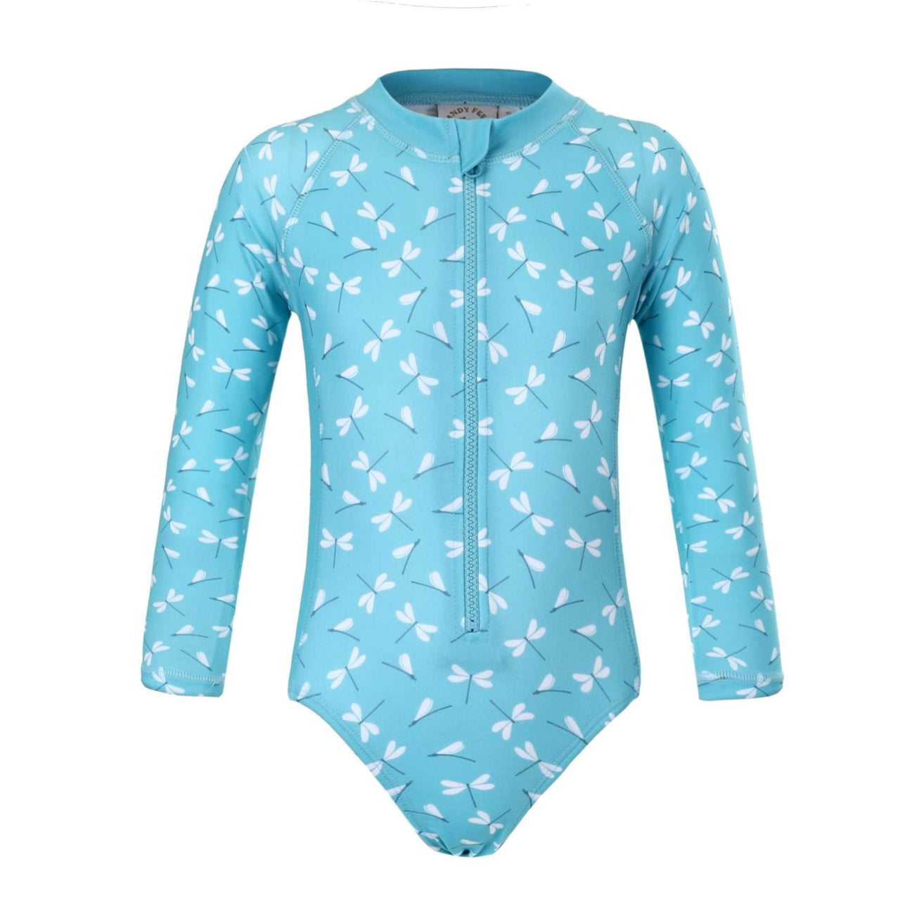 Sandy Feet Australia Long Sleeve Sunsuit Girls Dragon Fly Dance Long Sleeve Sunsuit