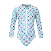 Sandy Feet Australia Long Sleeve Sunsuit Girls Poppy Perfection Long Sleeve Sunsuit