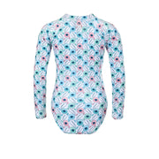 Sandy Feet Australia Long Sleeve Sunsuit Girls Poppy Perfection Long Sleeve Sunsuit