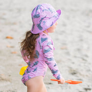 Sandy Feet Australia Long Sleeve Sunsuit Pink Dugong Long Sleeve Sunsuit