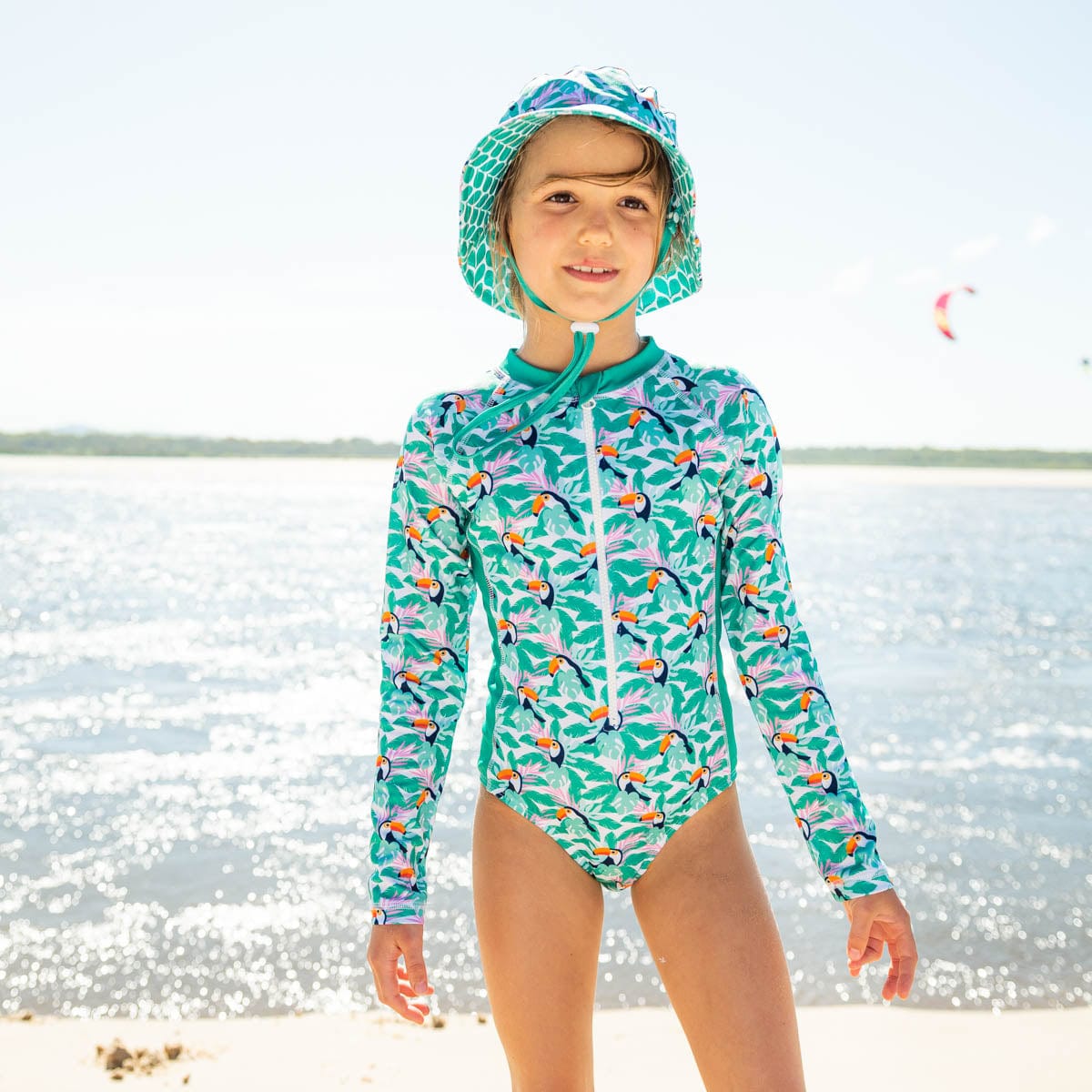 Toucan Rainforest Long Sleeve Sunsuit