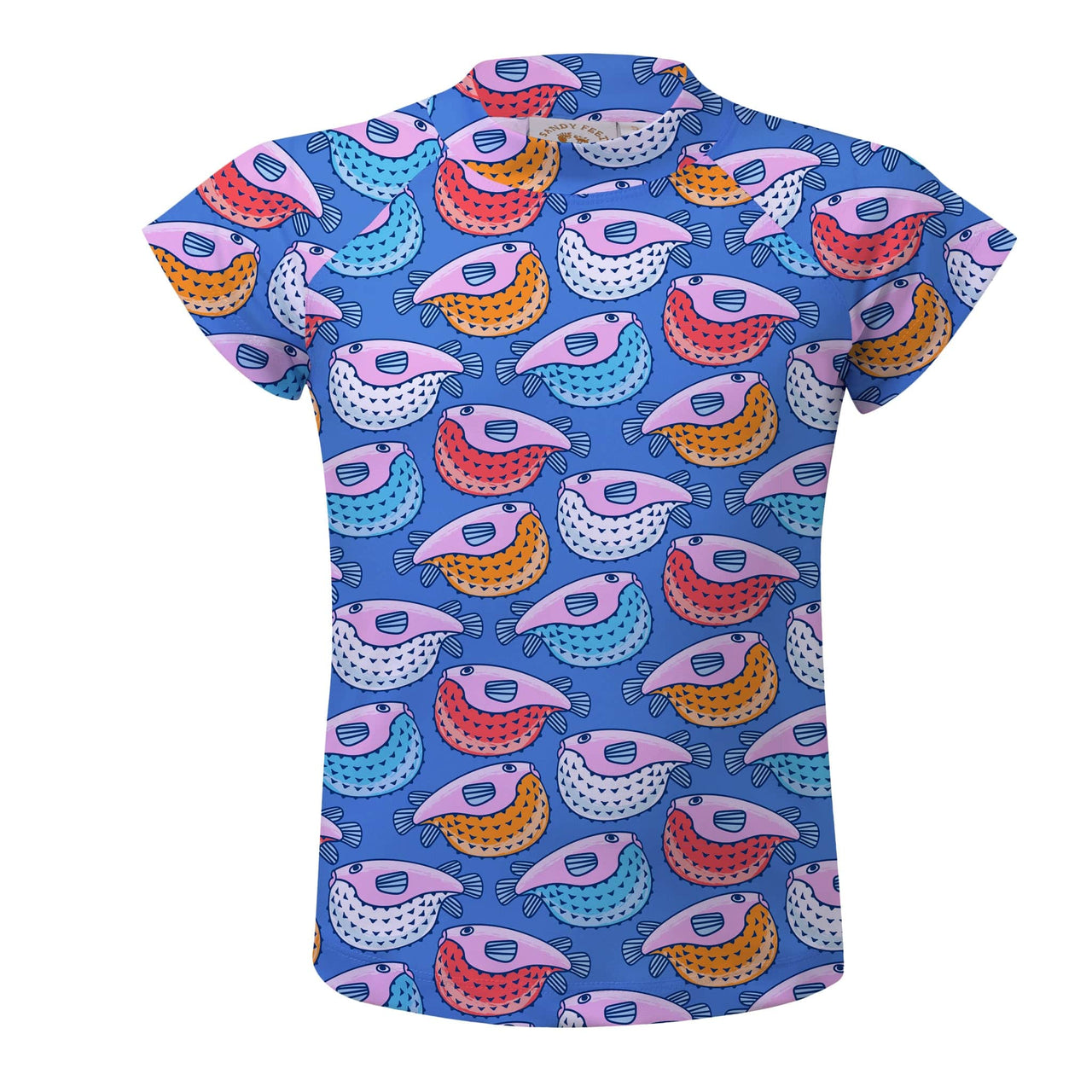 Sandy Feet Australia Short Sleeve Rashie Fugu Rainbow Short Sleeve Rashie