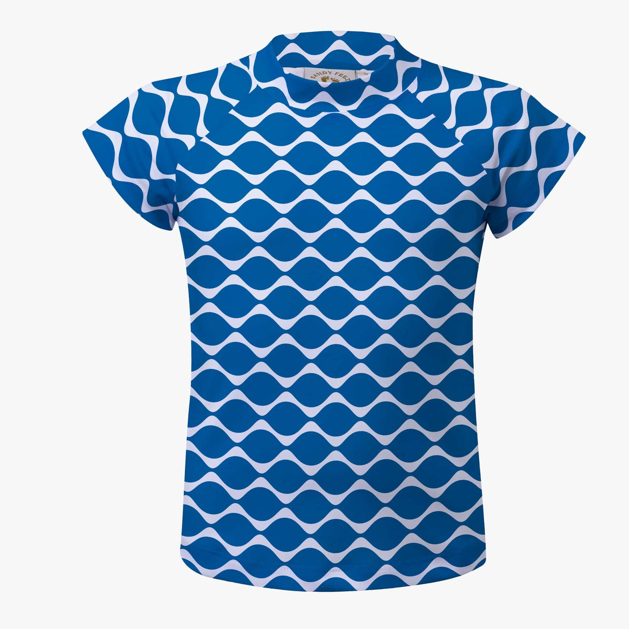 Sandy Feet Australia Short Sleeve Rashie Navy Wave Short Sleeve Rashie