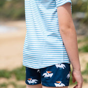 Sandy Feet Australia Short Sleeve Rashie Noosa Blue Stripe Short Sleeve Rashie