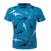 Sandy Feet Australia Short Sleeve Rashie Ocean Shark Pod Short Sleeve Rashie