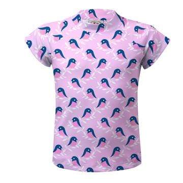 Sandy Feet Australia Short Sleeve Rashie Pink Robin Short Sleeve Rashie