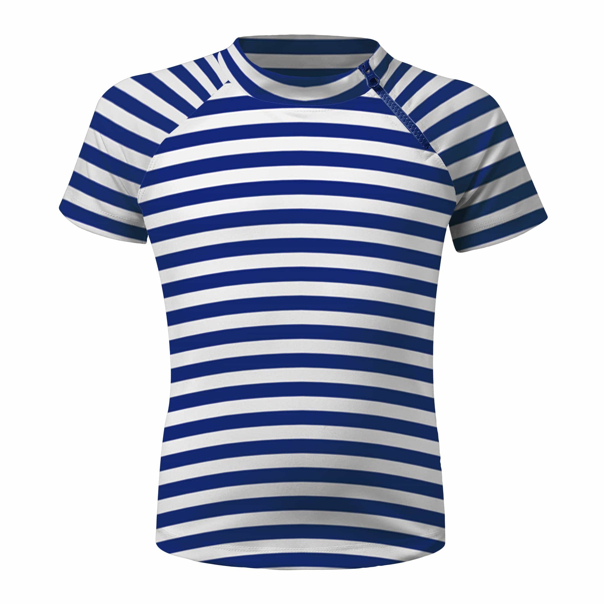 Sargeant Major Stripes Short Sleeve Zip Rashie| Sandy Feet Australia