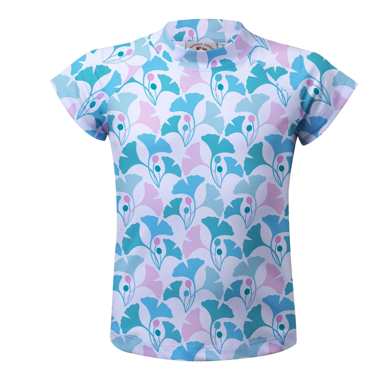 Sandy Feet Australia Short Sleeve Rashie Summer Gingko Short Sleeve Rashie