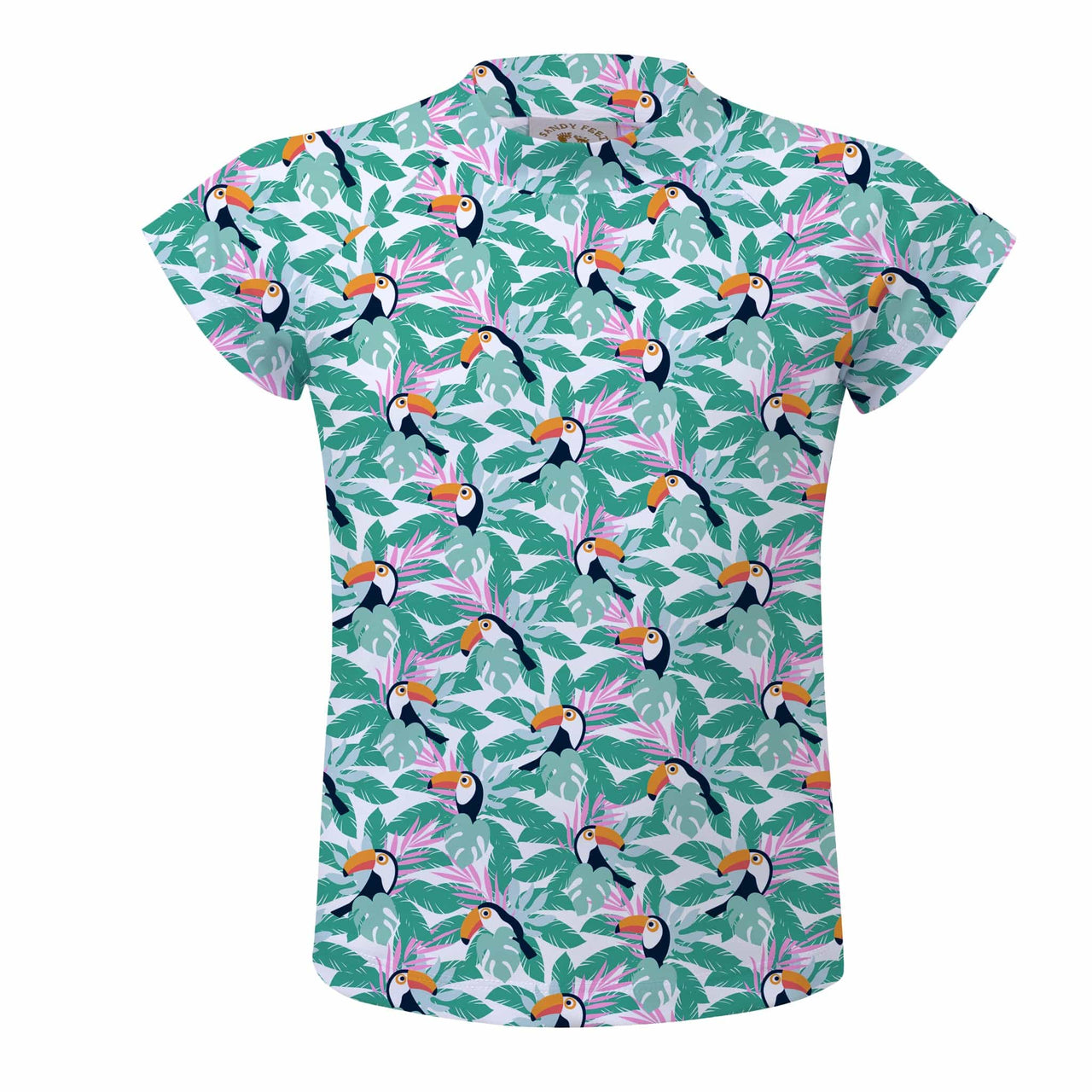 Sandy Feet Australia Short Sleeve Rashie Toucan Rainforest Short Sleeve Rashie