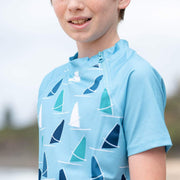 Sandy Feet Australia Short Sleeve Rashie Windsurfer Short Sleeve Zip Rashie